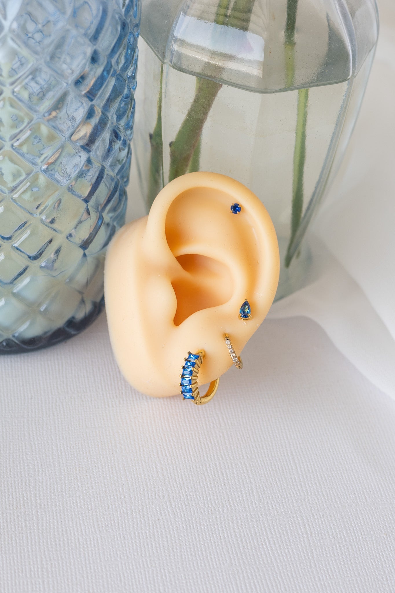 Raindrop Stud in Blue