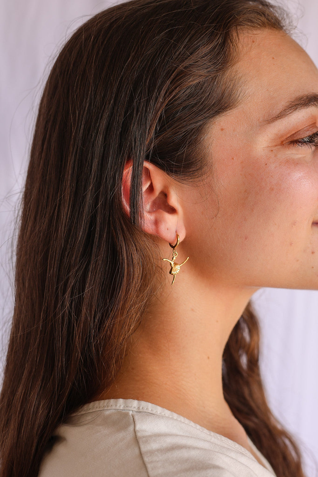 Tiny Dancer Huggie Hoop