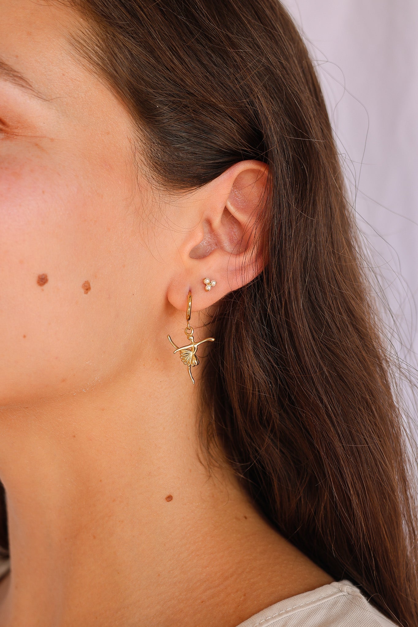 Tiny Dancer Huggie Hoop