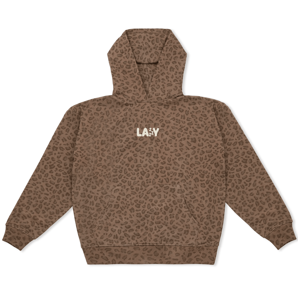 Vintage Leopard Printed Hoody Front